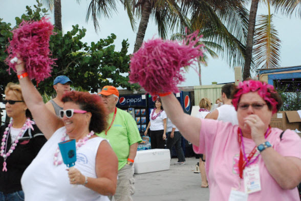 Parrotheads Cheering On Their Teams